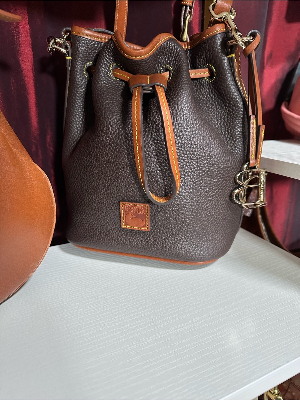 Dooney & Bourke Pebble Grain Bucket Drawstring Bag